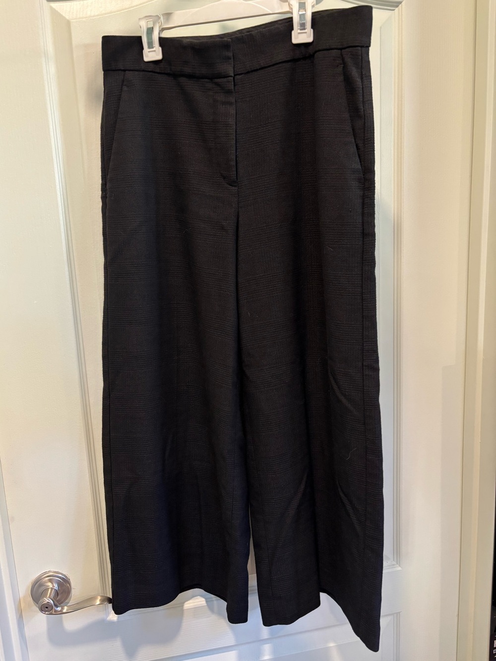 Ann Taylor Black Wide-Leg Dress Pants